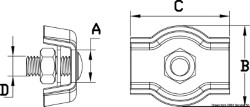 Serre-câble inox simple 4 mm 